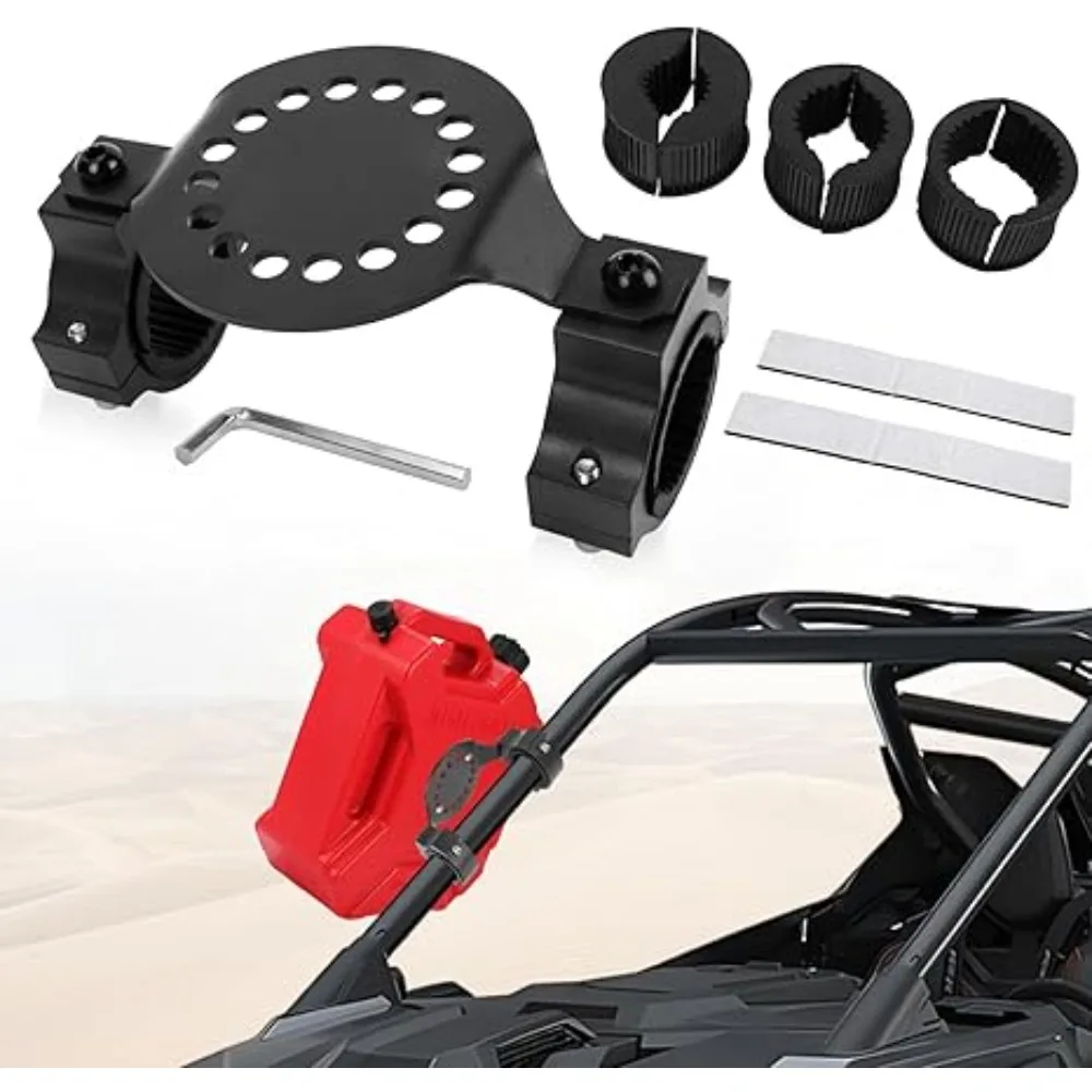 

UTV ATV Gas Can Mount Bracket Fit for 1''- 2'' Roll Bar Round Tube RZR Pioneer Can Am Maverick X3 Commander Talon KRX1000