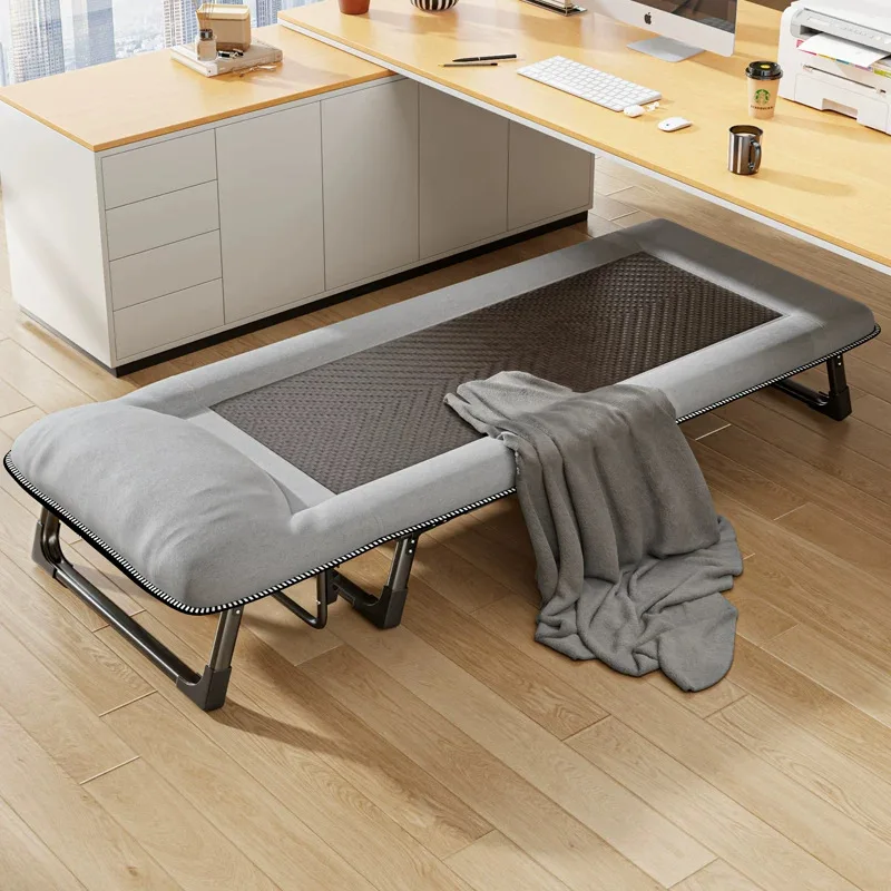 Folding Nap Bed Office Summer Two Way Portable Wicker Single Camp Cot 2026 Single Folding Bed Lounger Office Recliner Furniture