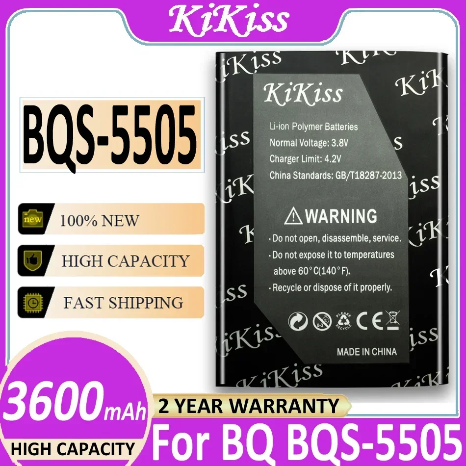 KiKiss Battery 3600mAh For BQ BQS-5505 Amsterdam/BRAVIS A551 Atlas Bateria