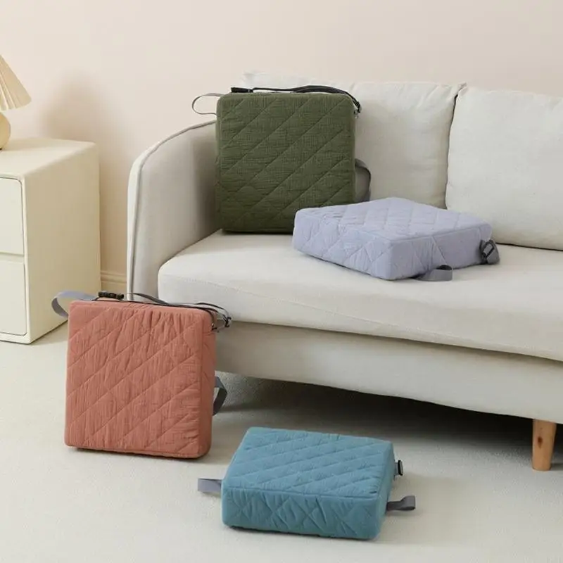 D7YD Travel Friendly Toddler Pad Baby Dining Chairs Boosting Cushion for Dining with Secure Attach Adjustable Strap