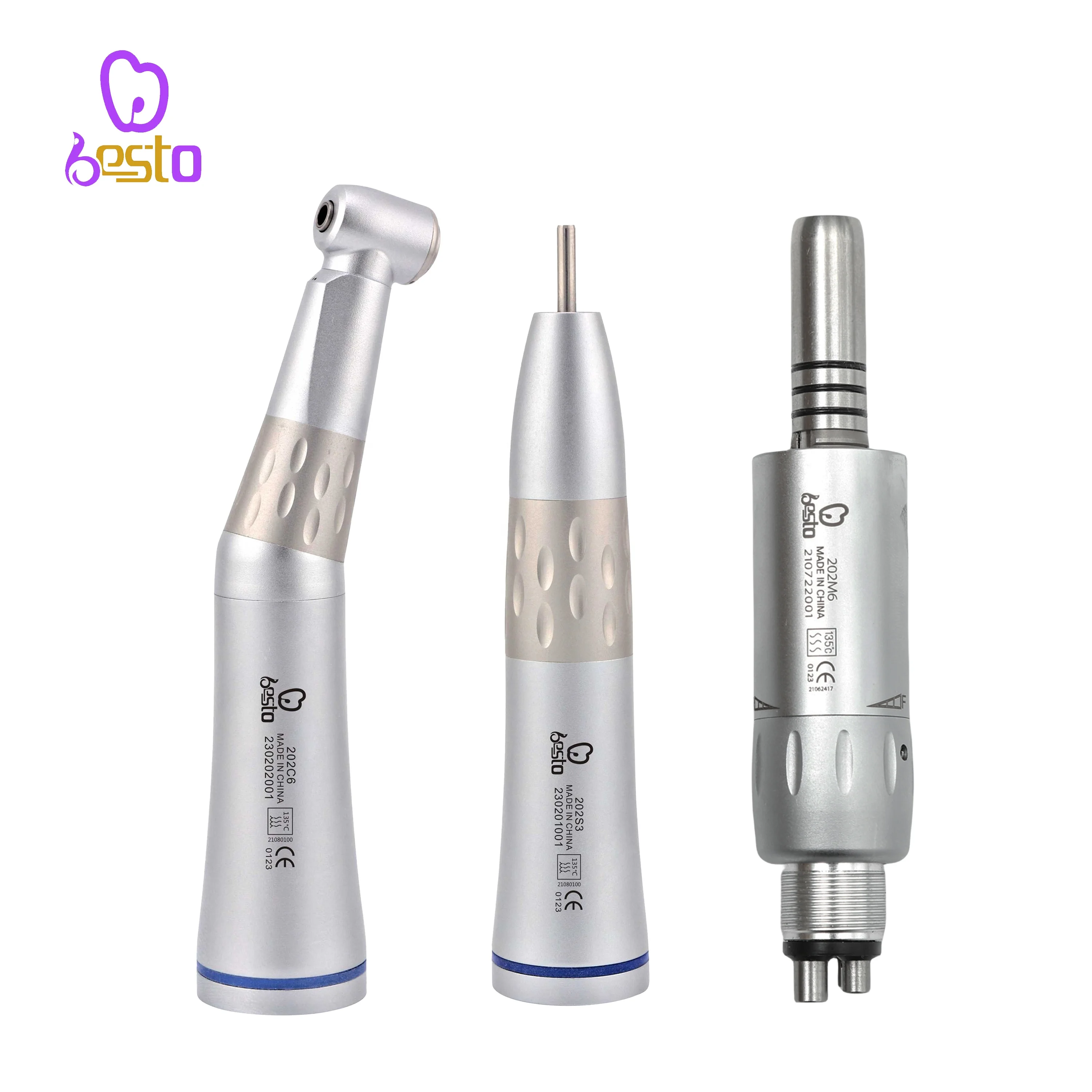 High Quality den tal Handpiece Low Speed Air Turbine Inner Water Handpiece Set 4 Holes