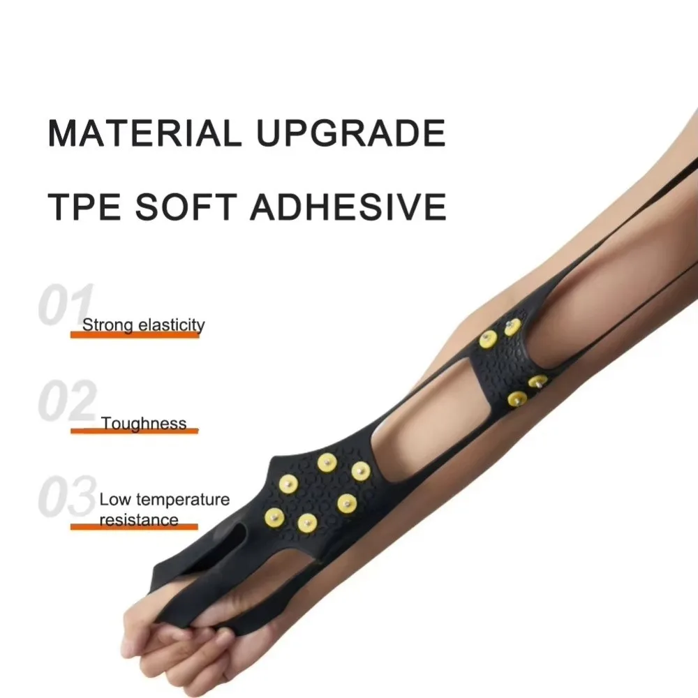 جديد 10 أسنان مخلب الجليد العالمي سبايك الجليد القابض سبايك المضادة للانزلاق الثلوج الأشرطة الشتاء في الهواء الطلق #3