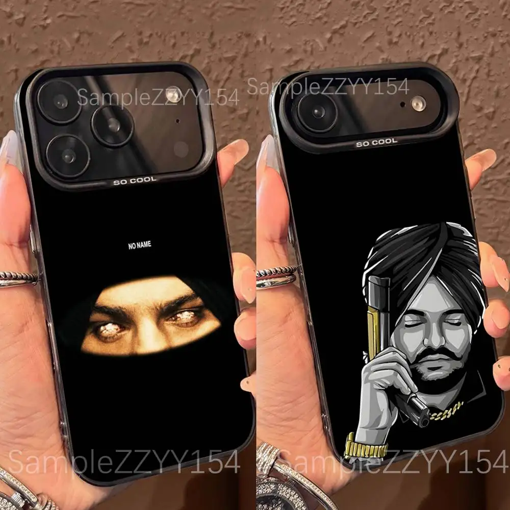 

Sidhu Moose Wala Lock Phone Case For iPhone 17,16,15,14,13,12,X,8,Pro,Max,Plus,E,SE4,Air,Mini Black IMD Matte