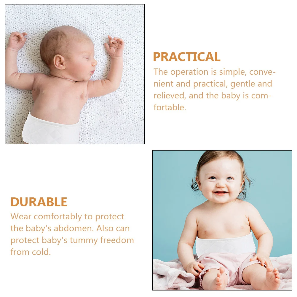 6 pezzi cintura ombelicale infantile fascia per la pancia del bambino cotone protezione per l'ombelico neonato morbida fascia per l'ombelico regolabile cintura per l'ombelico neonato