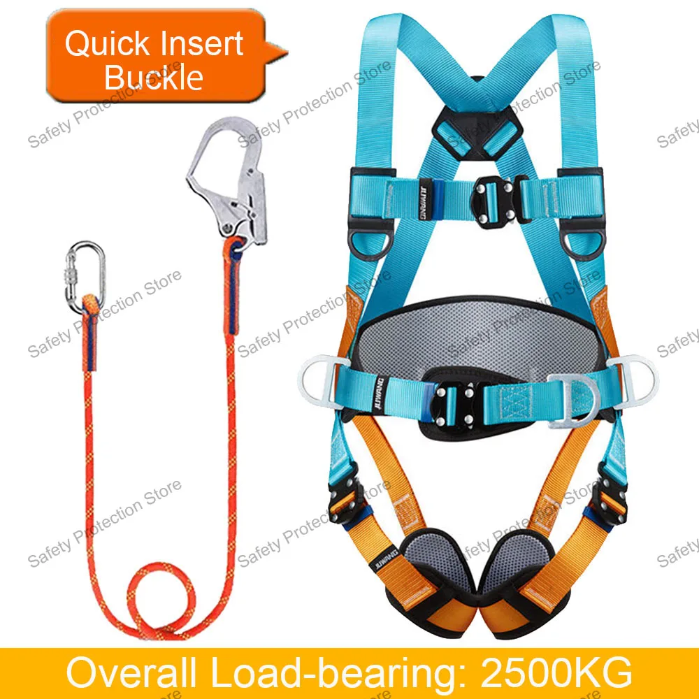 Five-point High Altitude Work Safety Harness Full Body Safety Belt Outdoor Climbing Training Construction Protective Equipment