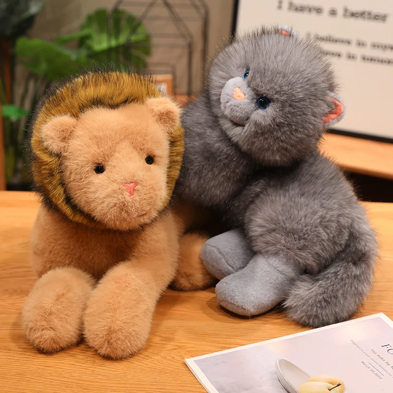 

Плюшевая игрушка-собака, имитирующая животное, мягкая, в лежачей позе, из серии плюшевых игрушек, подарок на день рождения для ребенка