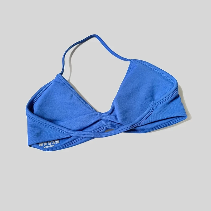 Seamless Sexy Open Back Gym Yoga Crop Top Women Halter Sports Bra Push Up Strappy Padded Workout Tank Tops image 6