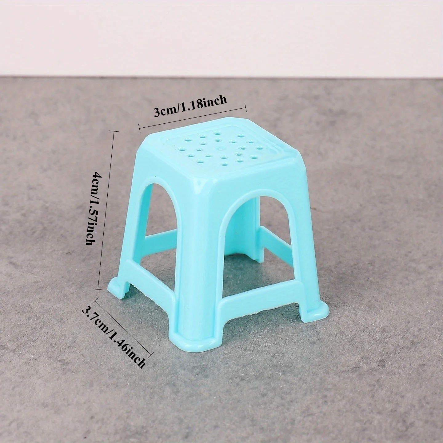 6개 세트 인형집 미니 플라스틱 의자 모형 인형집 거실 침실 장면 소형 의자 놀이 모형 액세서리