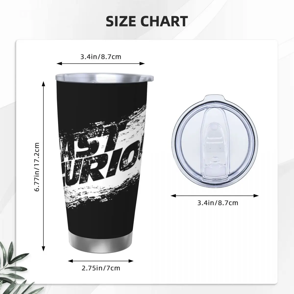 كوب سريع وغاضب 9 من الفولاذ المقاوم للصدأ معزول بالفراغ زجاجة حرارية باردة من القش مع غطاء 20 أونصة