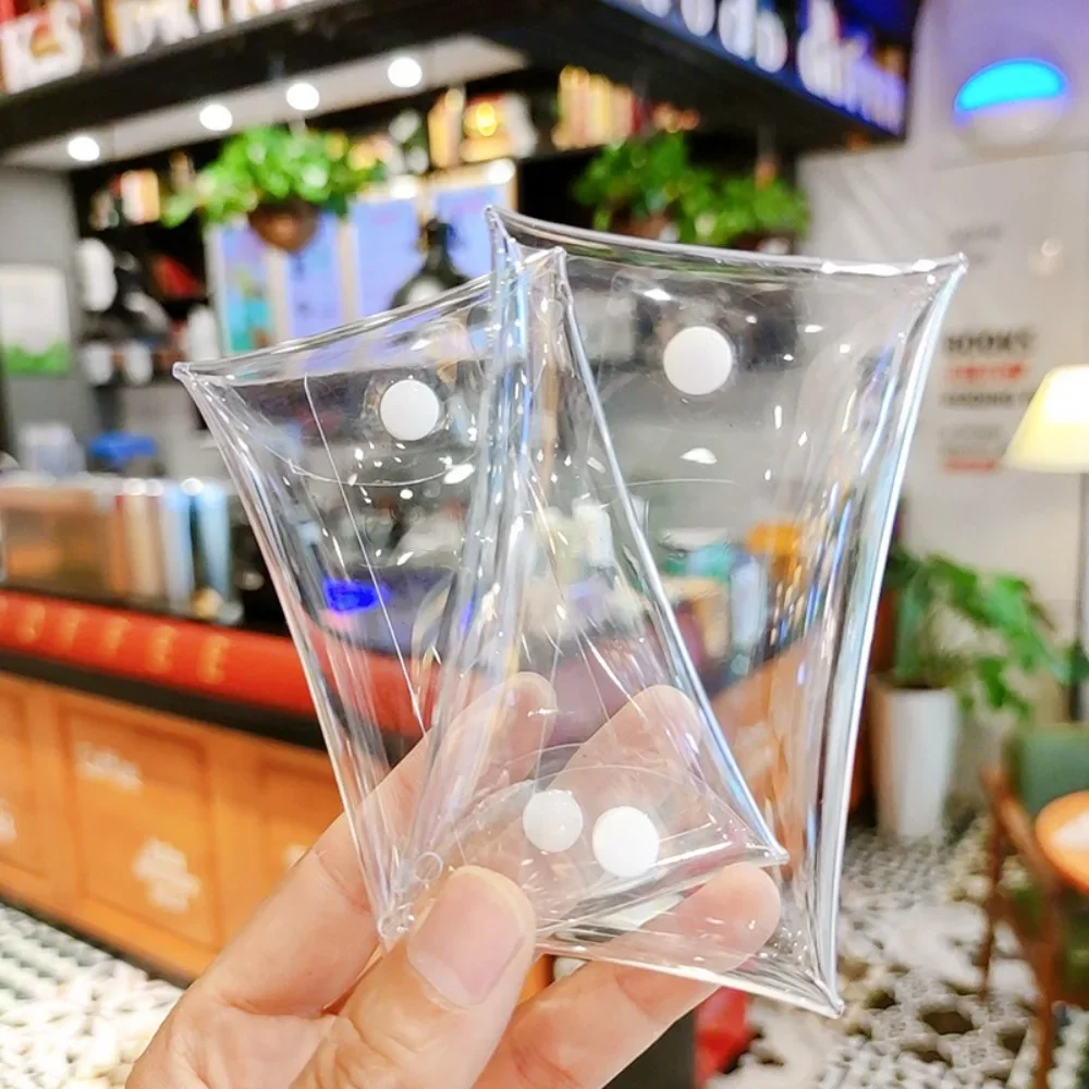 

Gift PVC Zero Wallet with Buckle Multi-size Coin Purse Waterproof Transparent Pencil Pouch Wallet