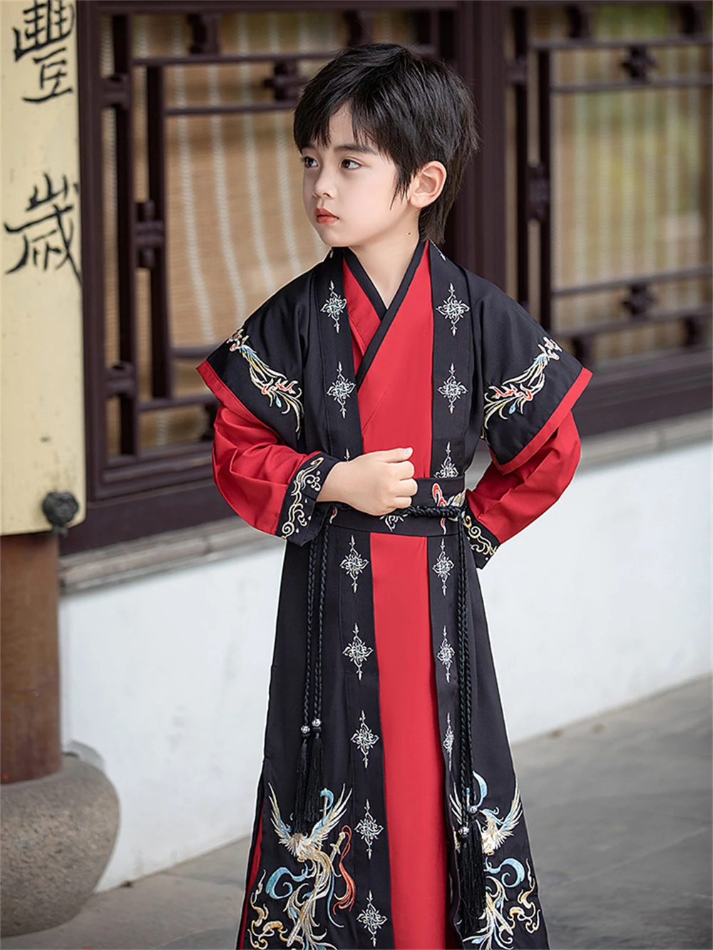 Boys Hanfu Traditional Chinese Dress Oriental Hanbok Kids Ancient Costume Improved Tang Suit Knight Party Stage Cosplay Outfits