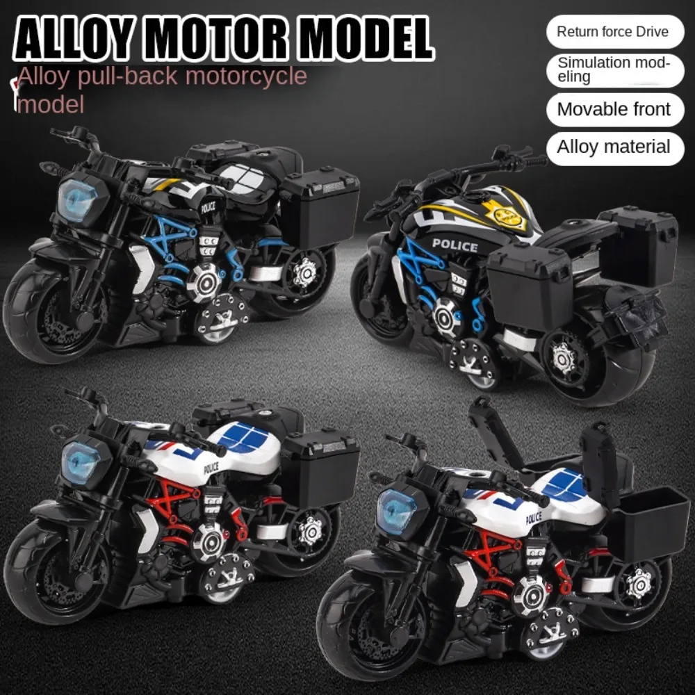 New Kids Simulation Motorcycle Model Toys Retro Style Mini Alloy Cake Decoration Movable Simulation Modeling Traffic Toys