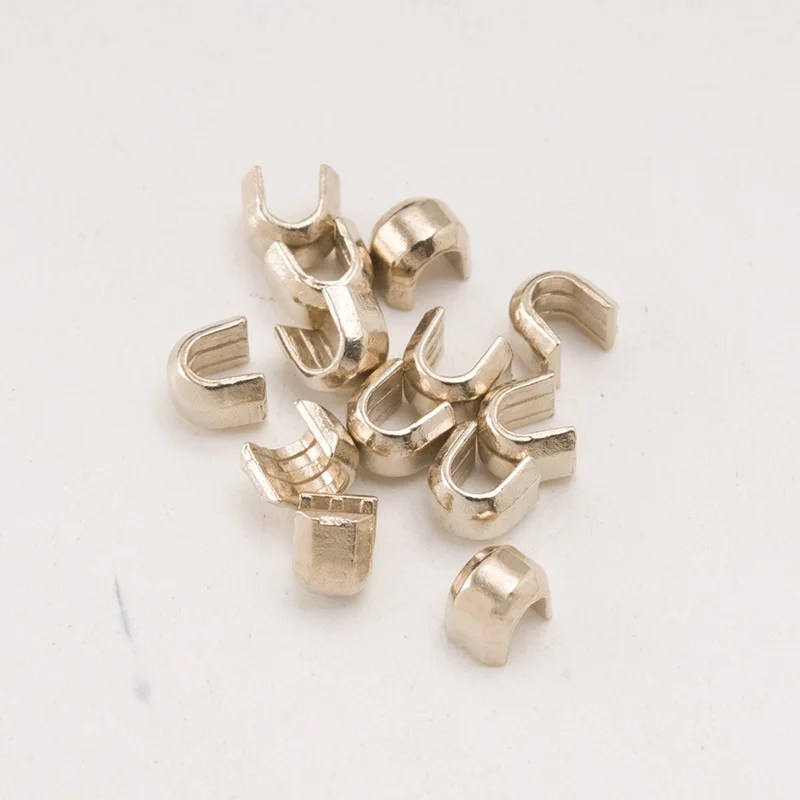 80/100Pcs Metal U Shaped Opening Zipper Up Stopper DIY Sewing clothes pants luggage zipper craft tailor tool Zipper Accessories