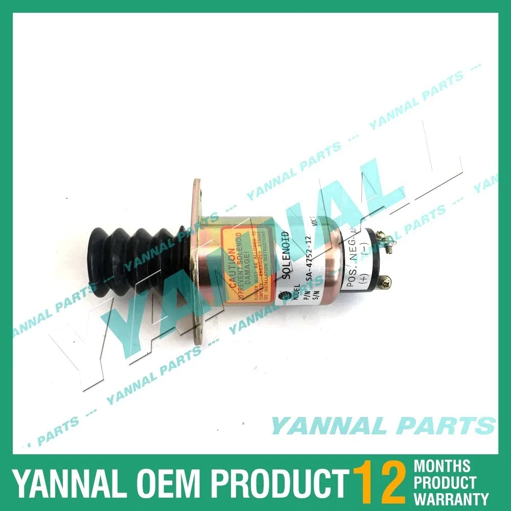 For Kubota Shutdown Solenoid SA-4752-12/YK232-12V Excavator Engine Spare Parts