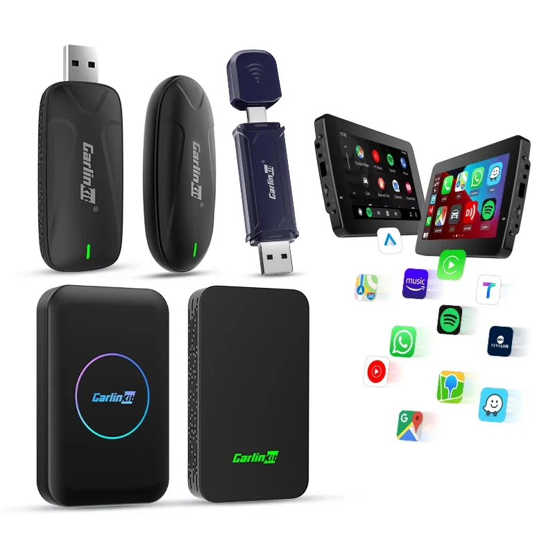 Carlinkit Mini Pro 2Air 6.0 Steaming Video Ai Box Map Wireless Car Play Adapter Motorcycle Android Auto Carplay Dongle for Cars