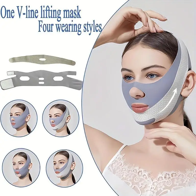 قناع V Line Miracle - شد الوجه الفوري، مخفض الذقن المزدوج، حزام الذقن المريح رفيع للغاية - سر كفاف شبابي #5