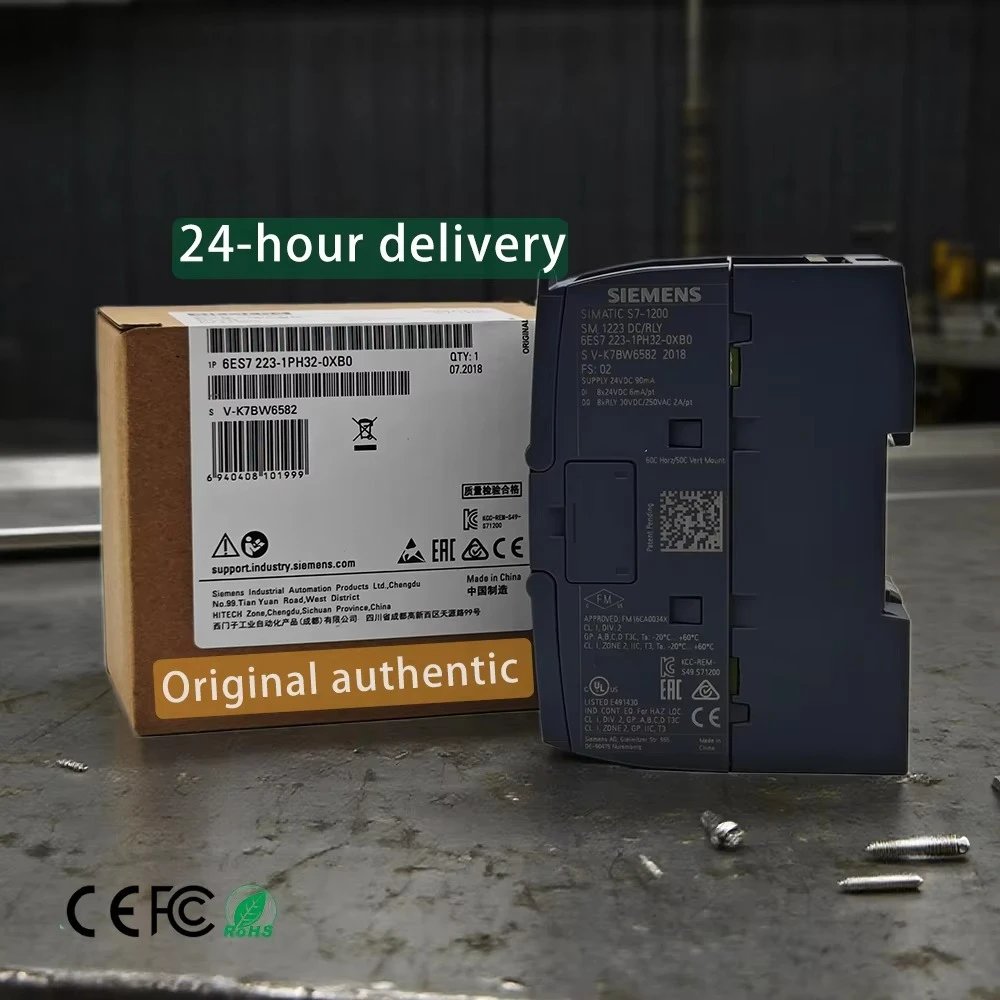 100% New Original SIMATIC S7-1200 S7 1200 Digital I/O SM 1223 Module PLC Programming Controller 6ES7223-1PH32-0XB0