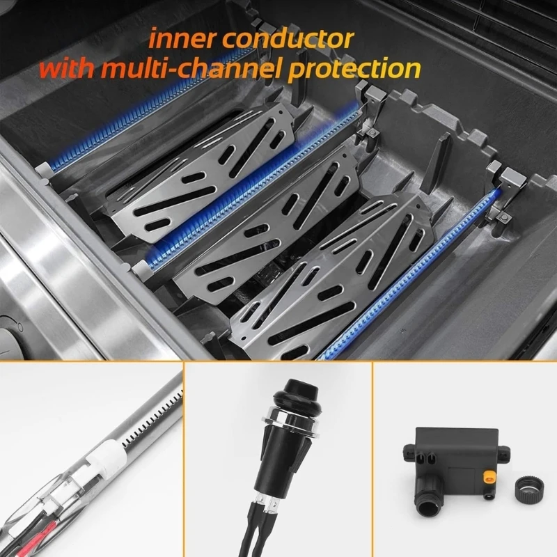 D0AD Front-Control Gas Barbecue Starter Set with Housing, Button, Electrode, and Power Cable for Specified Spirit Models,
