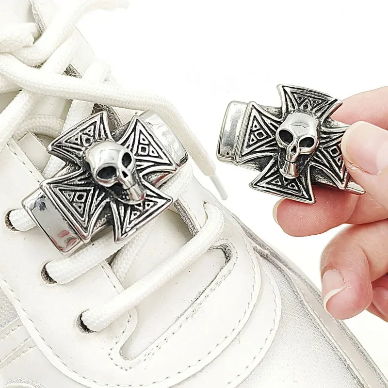 Mới thời trang và tinh tế DIY Skull Sneakers dây giày trang trí khóa cho nam giới và phụ nữ trang sức phụ kiện Quà Tặng