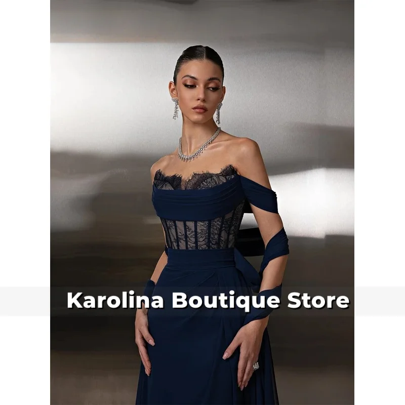 تخصيص رشيقة جيرسي قارب الرقبة مساء اللباس رائعة بلا أكمام فساتين حفلة موسيقية قطار المحكمة حساسة فساتين المناسبات الخاصة