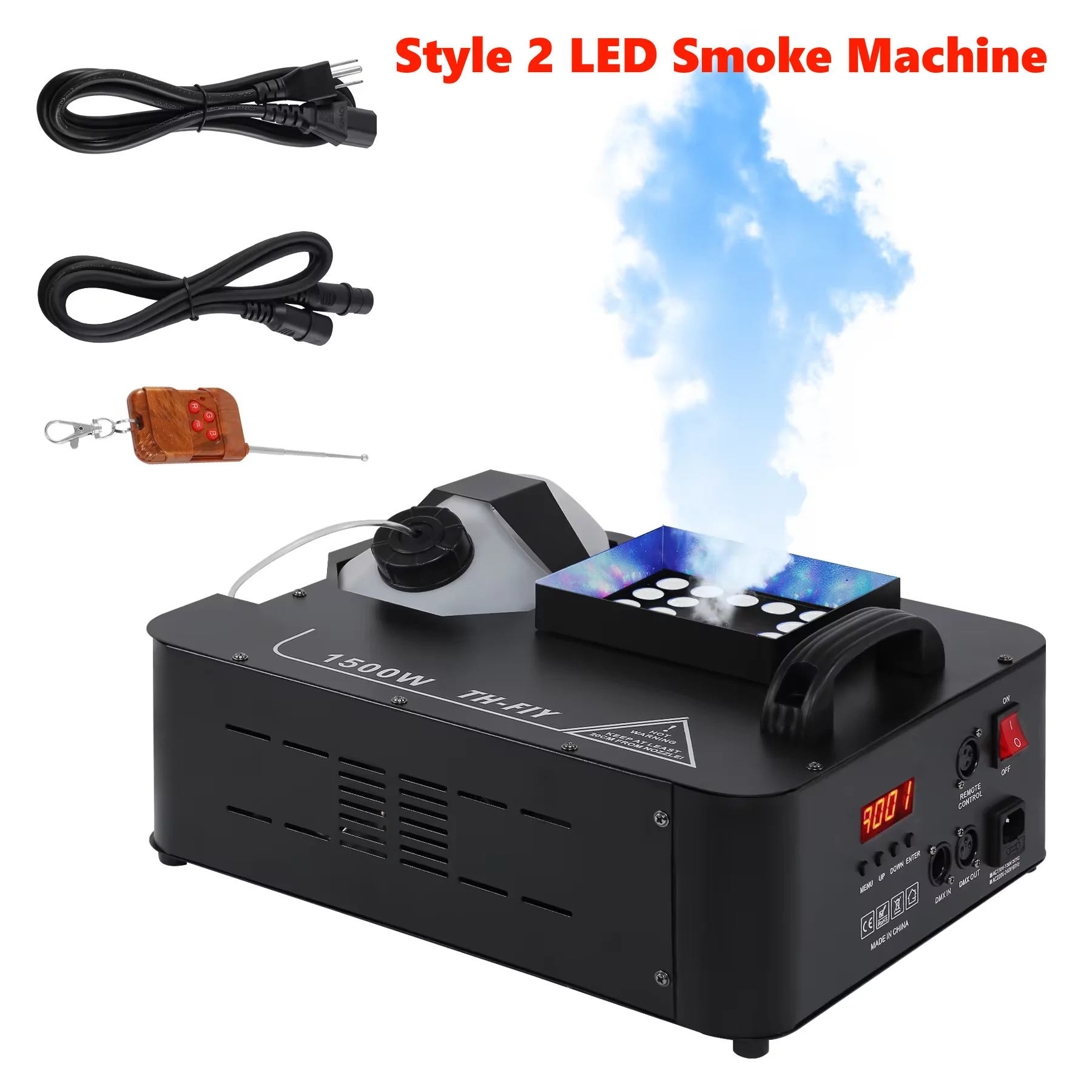 Stage lighting Special effects 1500W air column type smoke spraying machine DMX vertical disco fog machine smoke generator