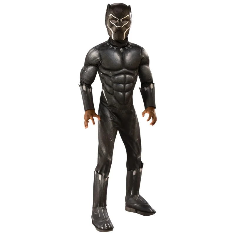 

2024 New Arrival Child Black Muscle Jumpsuit With Mask Panther Costume