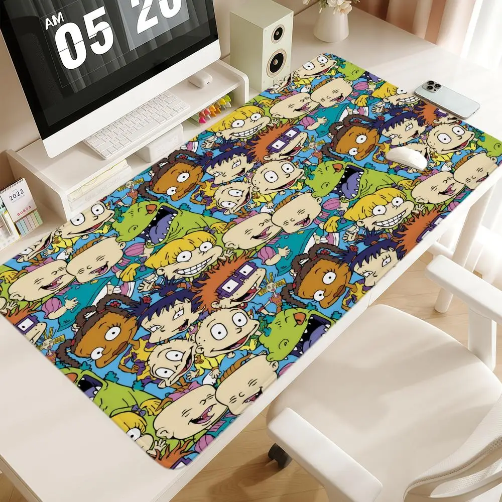 

R-Rugrats Cartoon Mouse Pad 1000x500 XXL Large For FPS ESports Gaming Non-slip Office Keyboard Mats Desk Mat