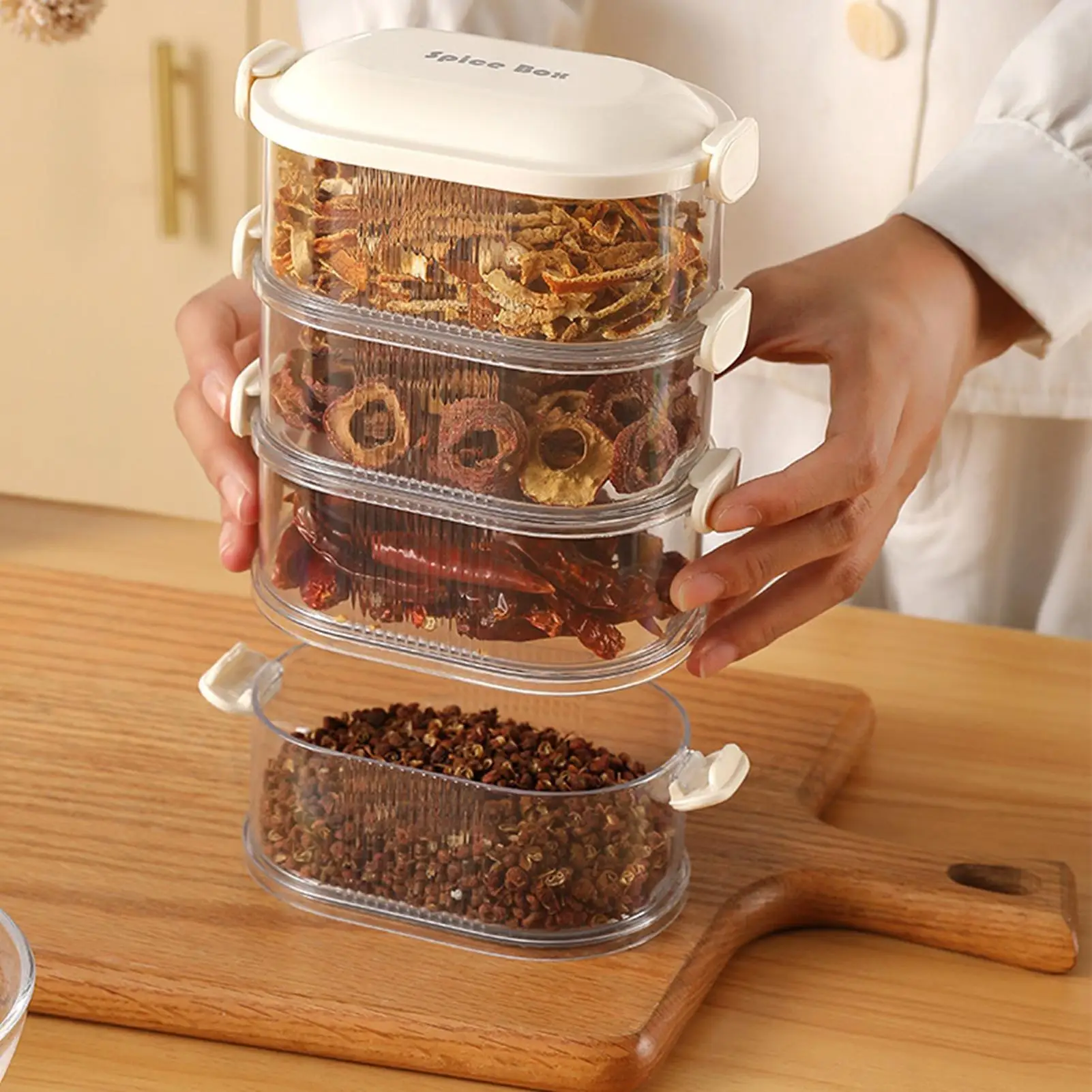 

Контейнеры для хранения продуктов, штабелируемая компактная канистра, коробка для организации кладовой для семейного сбора, пикника, кухни, вечеринки