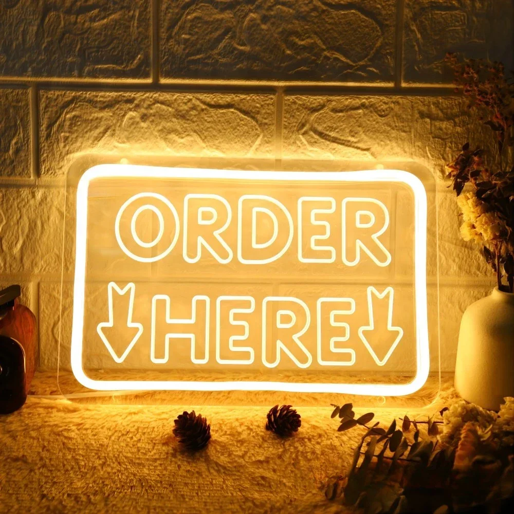 ORDER HERE Engraved Neon Sign Led Neon Lights for Store Decoration Coffee Bar Decoration Wall Panels Support Customized