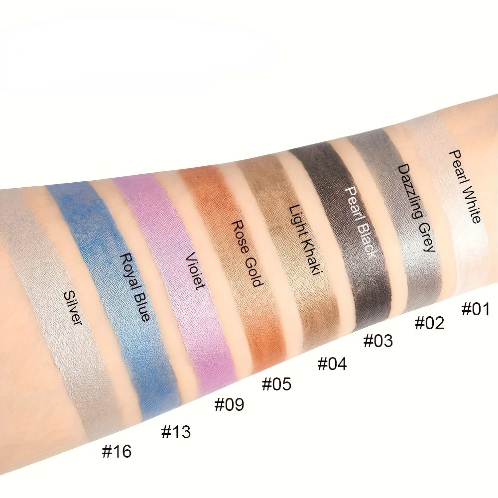 عصا ظلال عيون معدنية مقاومة للماء ، بريق شامبانيا ومضاد للماء ، مكياج عيون يدوم طويلاً باللون البني ، منتجات مكياج