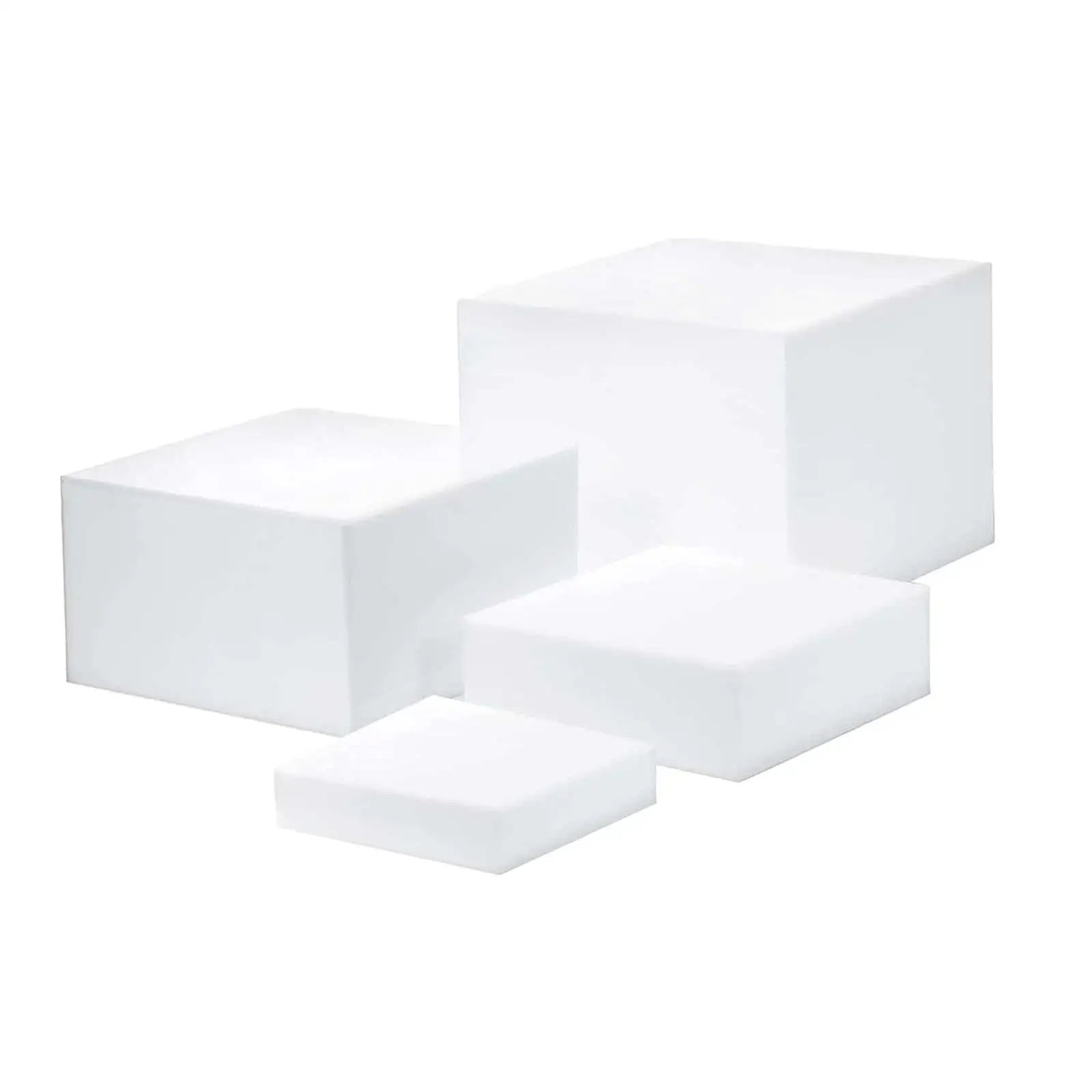 4 Pieces Buffet Riser Acrylic Risers Display Stands Space Saving Dessert Table Display Set for Candy Food Wedding Buffet Parties