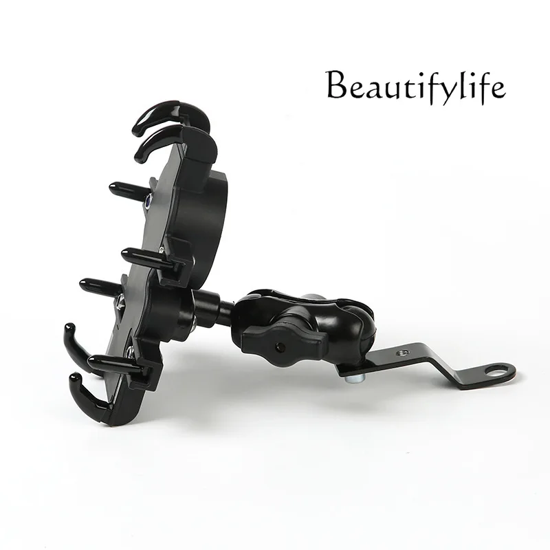 

Motorcycle rearview mirror accessories, Tianniu mobile phone holder, iron film mirror holder, takeaway riding navigation