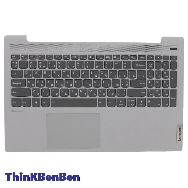 UKR Ukrainian Platinum Grey Keyboard Upper Case Palmrest Shell Cover For Lenovo Ideapad 5 15 ITL05 IIL05 ALC05 ARE05 5CB0X56140