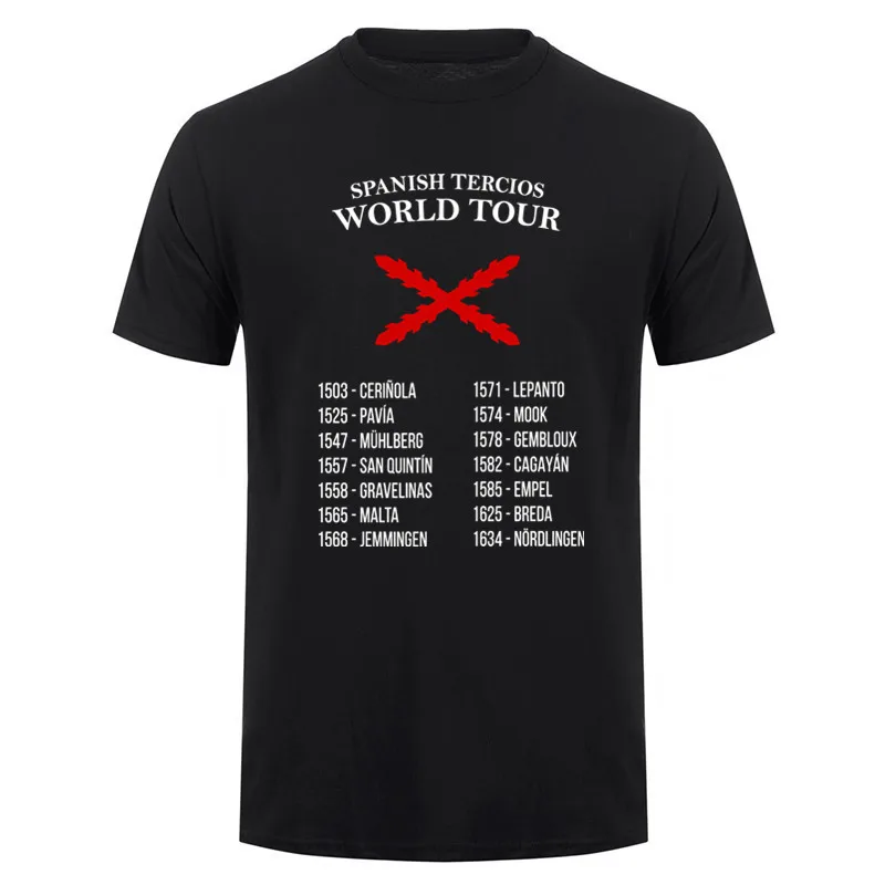 Batallas De Los Tercios Spanish Tercios World Tour T-Shirt Baumwolle Kurzarm O-Ausschnitt T-Shirt Casual Unisex Top DY-417 – Detail 3