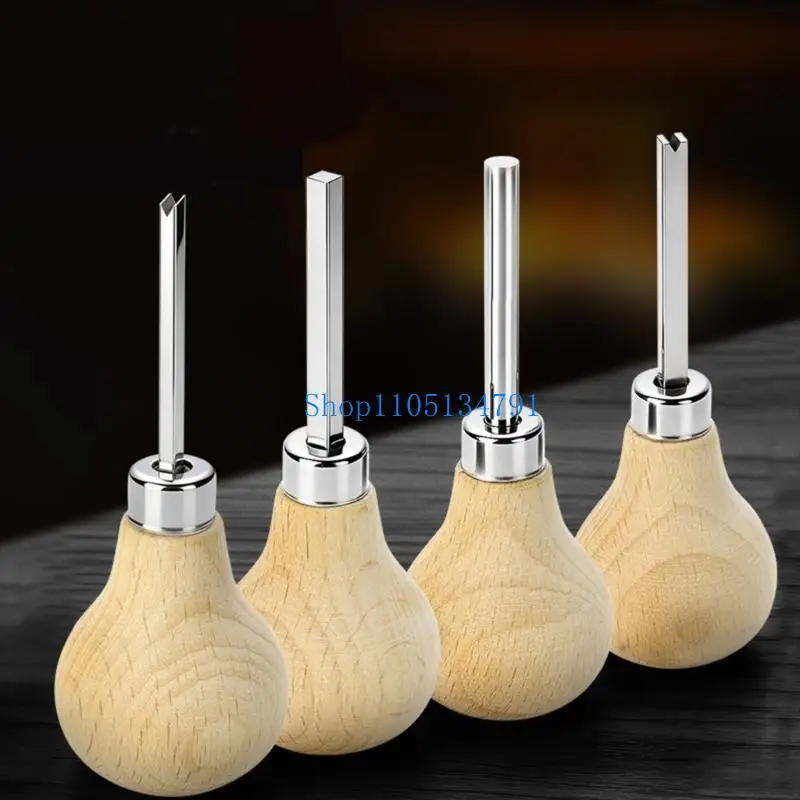 

98km Professional Metal Setting Pusher for Jewelry with Wooden Handle Gemstones Processing and Setting Tool