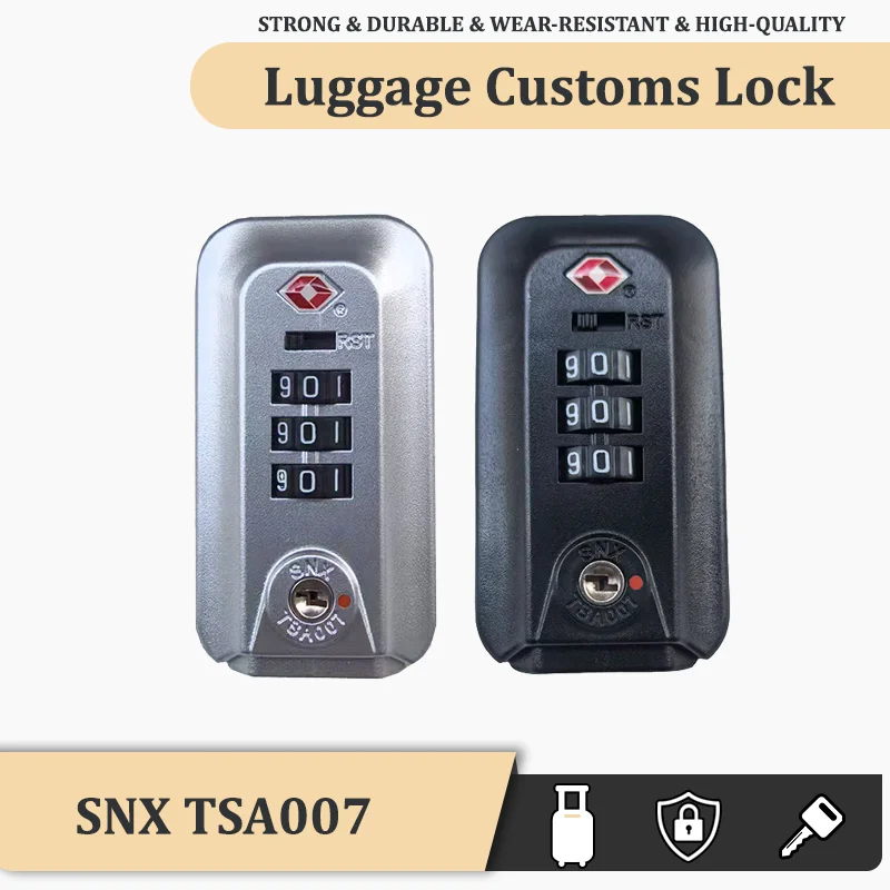 

For SNX TSA007 Travel-Specific Travel Combination Padlock TSA-Approved Lock Luggage Security Lock Damage-Free Security Check Por