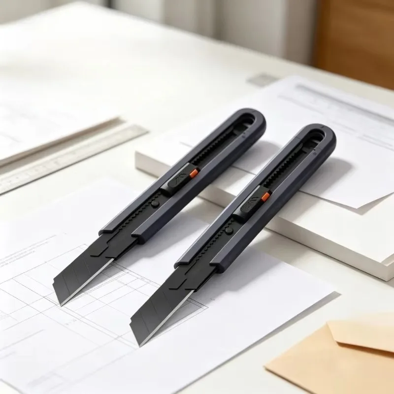 JIMIHOME Portable Knife Carbon Steel Blade Safety Lock Retractable Pocket Professional Paper Cutter Multifunctional Tool Knife