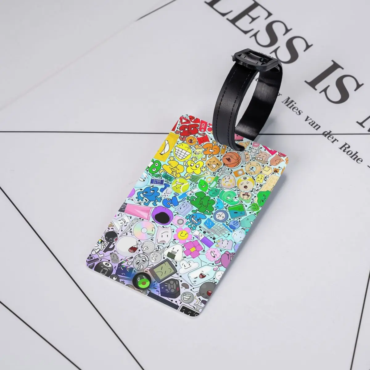 

Бирки для багажа BFDI с изображением всех персонажей, аксессуары для чемоданов, бирка для ручной клади, держатель для этикеток, идентификатор, имя, адрес