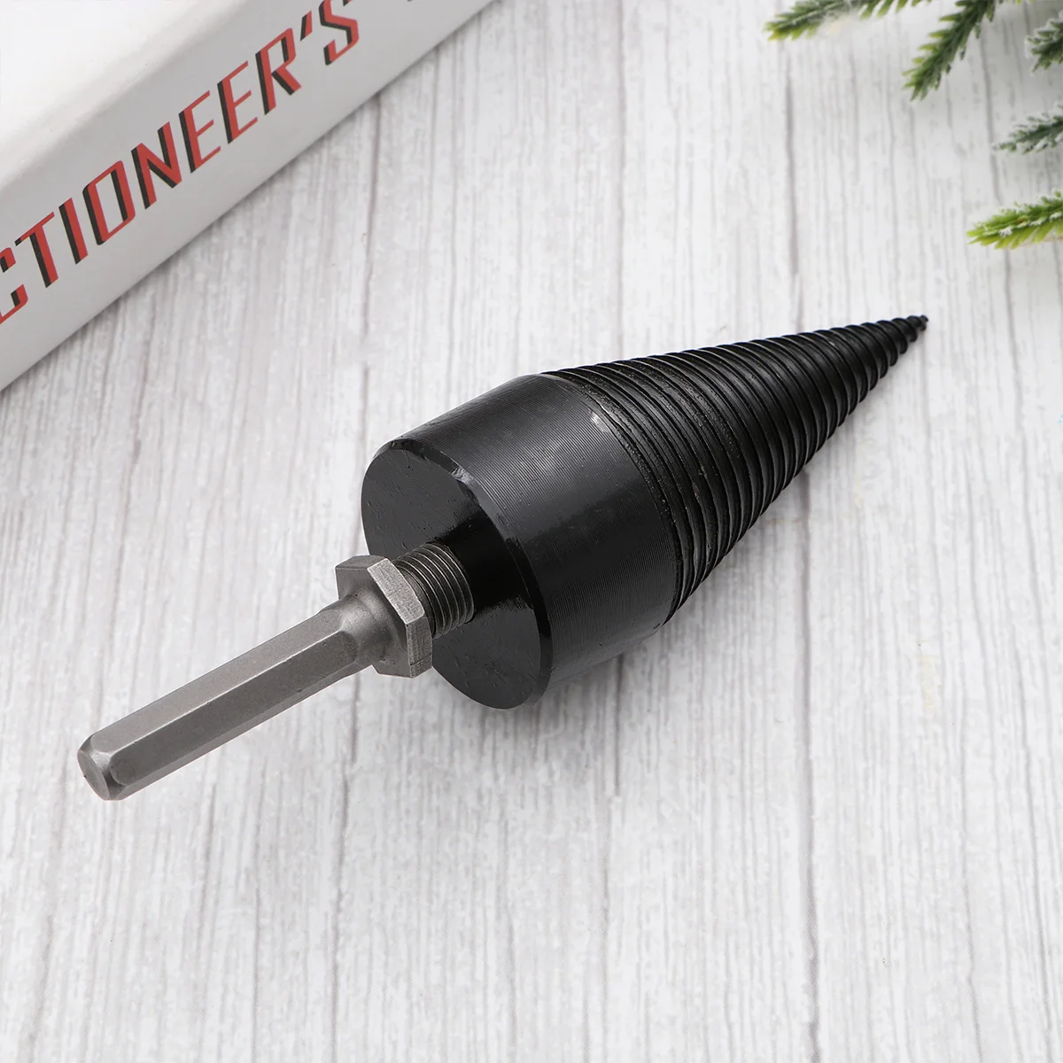 

32mm Hexagonal Handle Chopping Wood Drill Firewood Drill Bit Chop Wood Splitting Tool Size S ( 8mm Hex Handle)