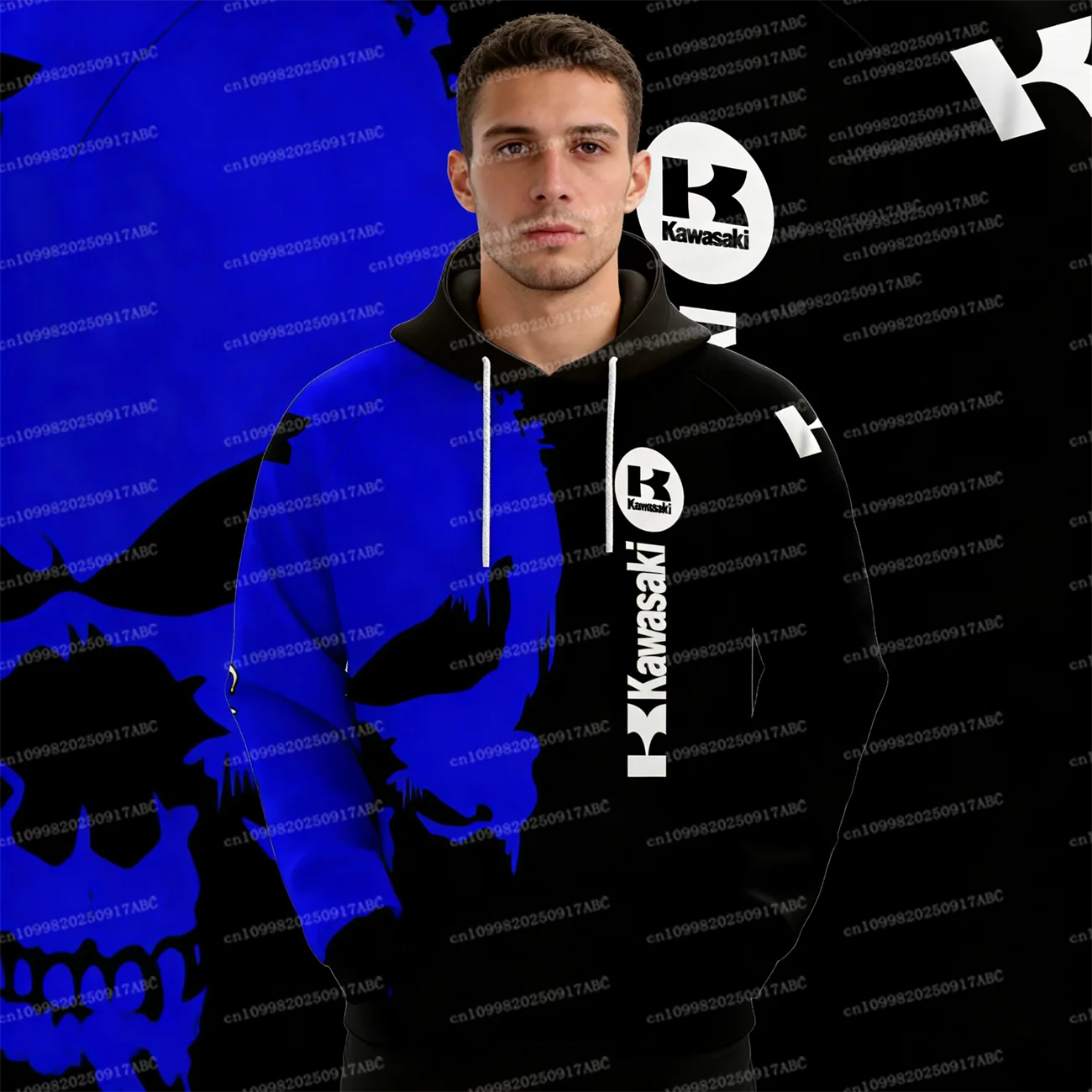 

（Kawasaki ）Spring and Autumn Men Hoodie Y2k Kawasaki Hoodie Men's and Women's Adult and Children's Street Leisure Sports Hoodie