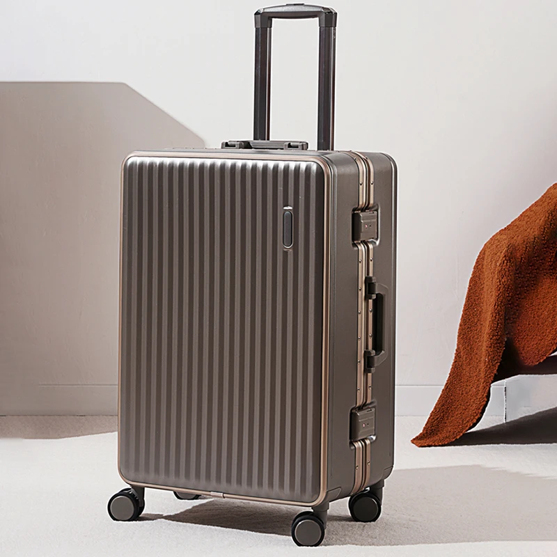 

Luggage Male 20-28 inch High-capacity Boarding Case Aluminum Frame Suitcase Mute Universal Wheel Trolley Suitcase Female