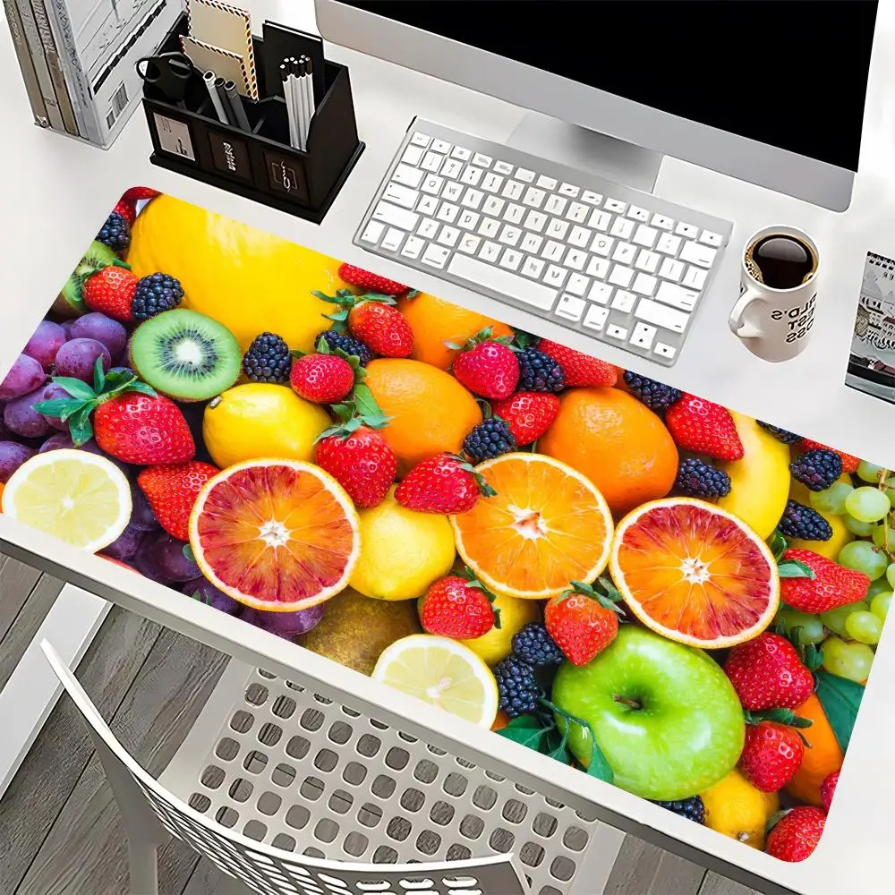 Watermelon Summer Fruit Orange Mouse Pad Large Desk Accessories Office Accessories 900x400mm Desk Mats Mice