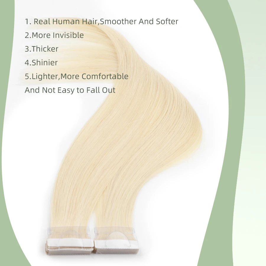 شعر مستعار K.S في وصلات الشعر ، بو غير مرئي ، لحمة جلد غير ملحومة ، شعر بشري ، 12: 10 لكل عبوة