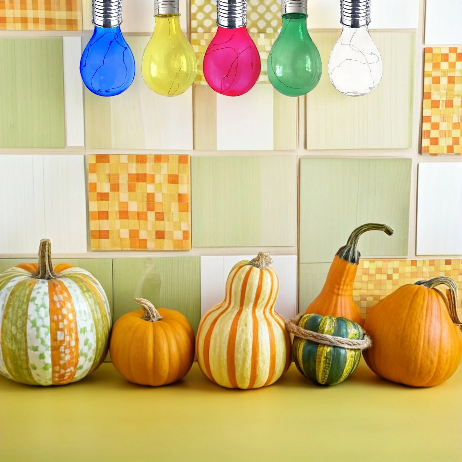 

5Pcs Solar Powered LED Bulbs Hanging Lights Outdoor Waterproof Solar Garden Lamp Pendant Landscape Lighting Hanging Light Bulb