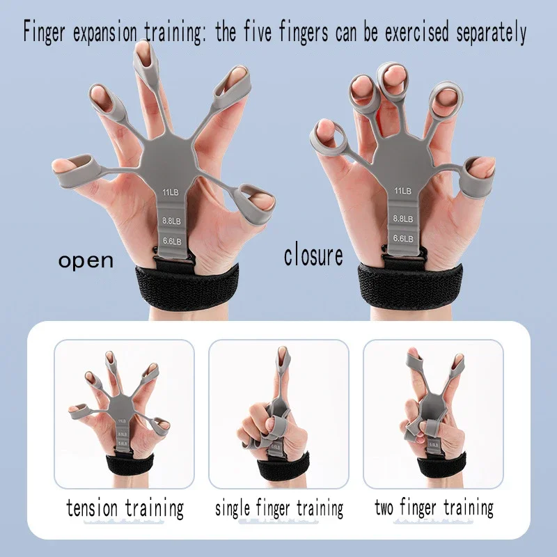 Finger Gripper Finger Exerciser Guitar Finger Exerciser 6 Resistant Levels Recovery Physical Tools Hand Strengthener For Patient