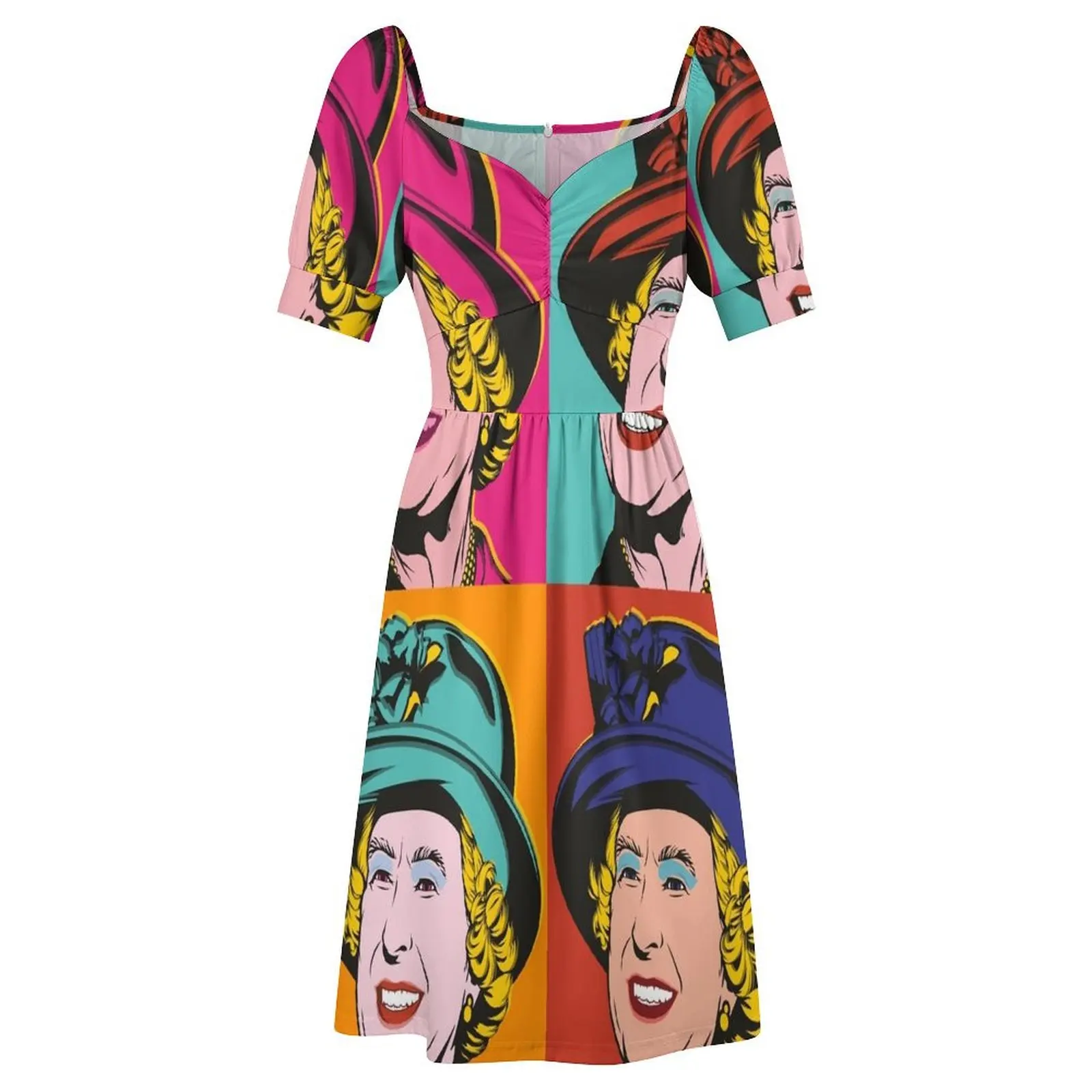 Warhol Queen Jurk met korte mouwen dames avondjurken elegante gast trouwjurk Damesmode Lange jurk vrouw