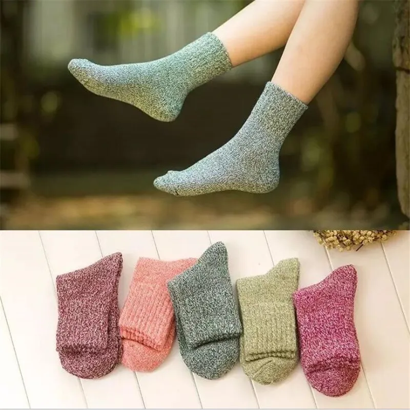 Sport Socks Women Thick Wool Socking Female Lovely Cute Warm Soft Fitness Gym Cycling Yoga Sock For Ladies Spring Winter