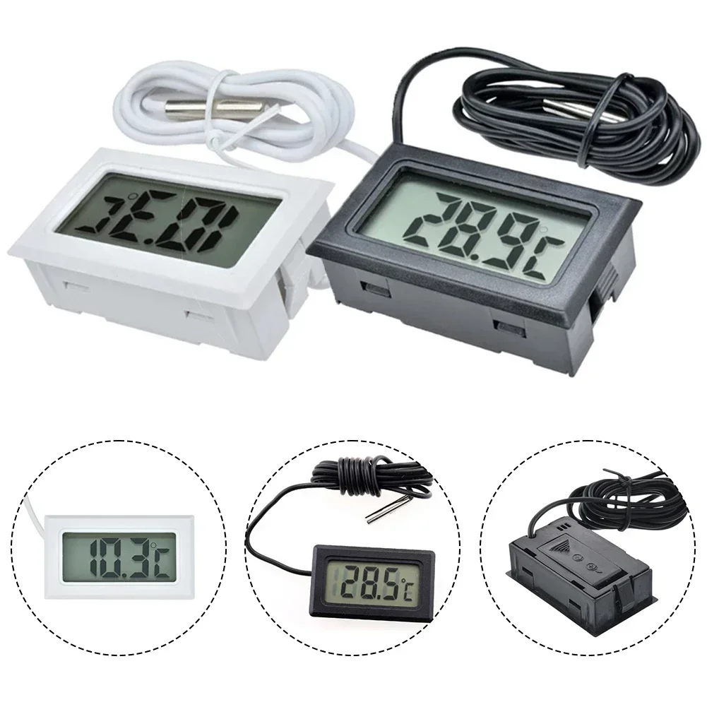 Button Battery LCD Thermometer Digital Thermometer Freezer Moisture-resistant. Temperature Control Accessories