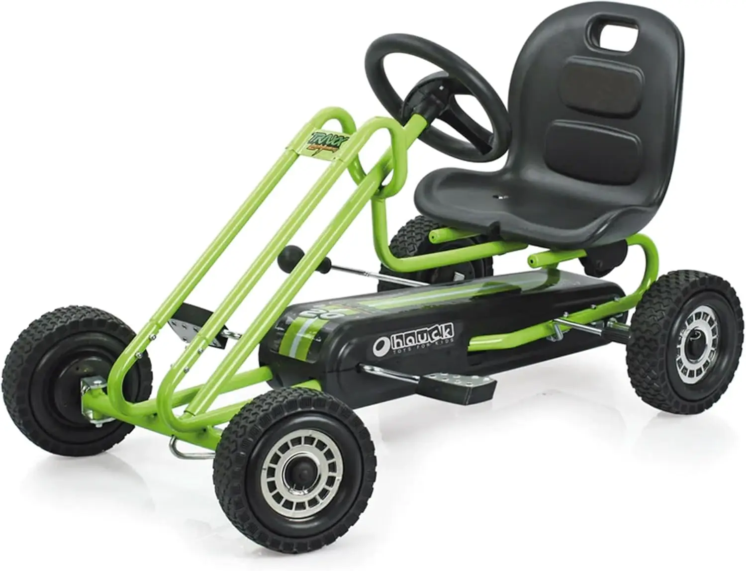 Kids Pedal Go Kart รถเข็นจักรยาน 4 ล้อ อายุ 4-8 ขี่สายฟ้า Race Green