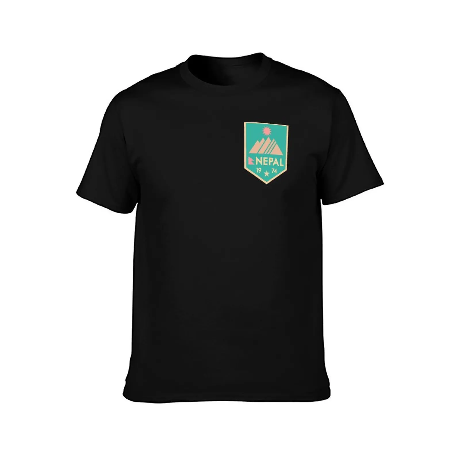 Retro Nepal badge/patch T-Shirt Fashion Graphic Tee for Men T-Shirt